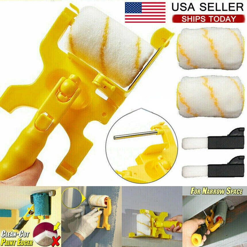 Multifunctional Clean-Cut Paint Edger Roller Brush Safe Tool for Wall Ceiling US
