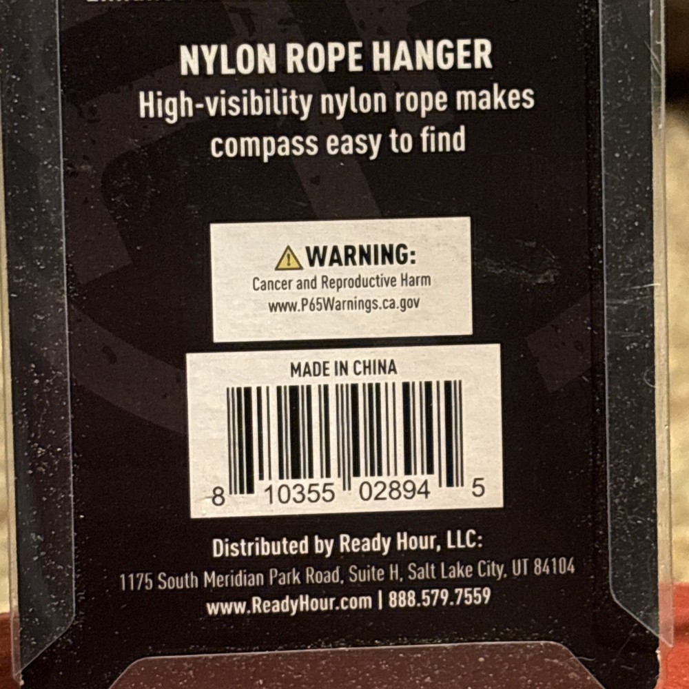 Ready Hour Survival Compass Outdoor Use Navigation Tool Environmental Magnify.