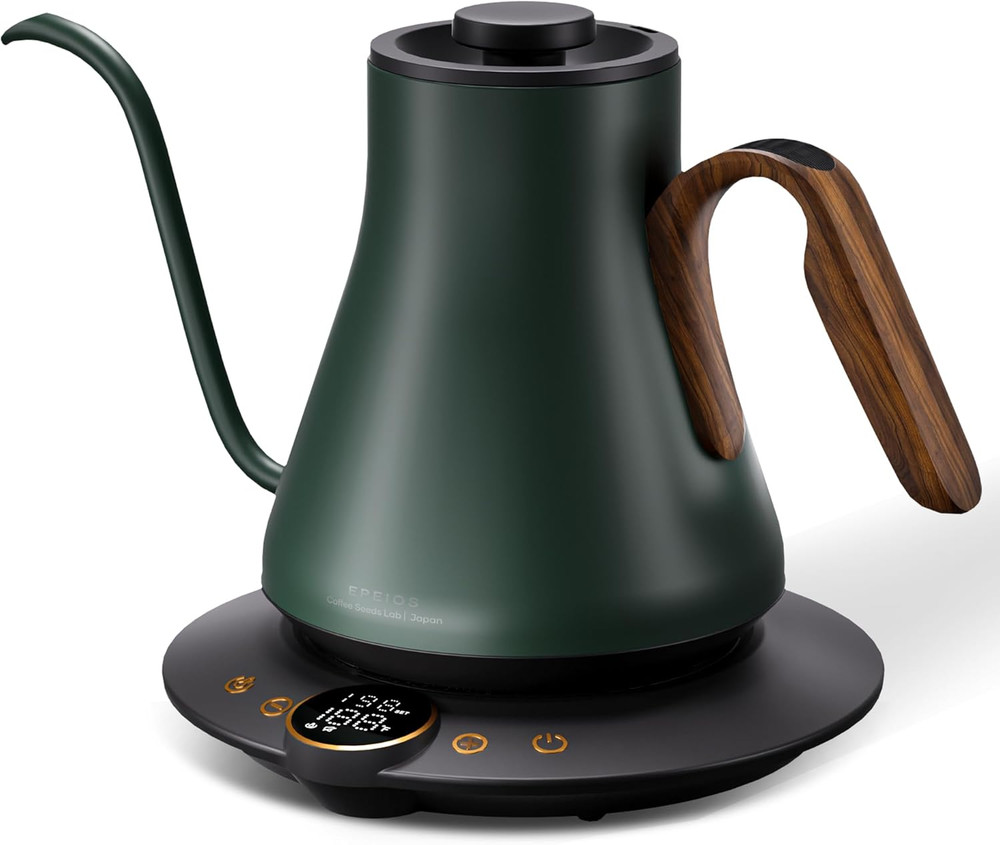FLOW B9 Gooseneck Electric Kettle, Precise Temperature Control for Pour-Over Cof