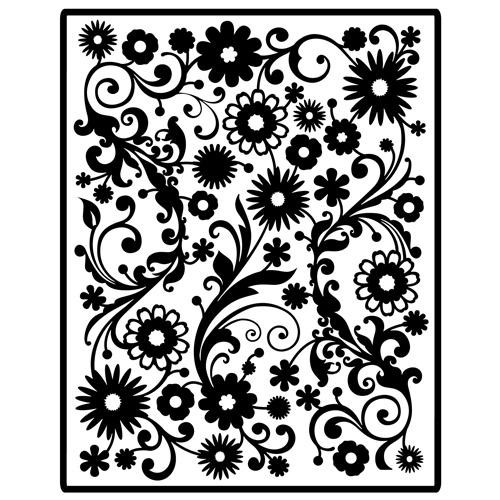 Spellbinders Impressabilities FLOWERS Emboss Deboss Stencil 12-1004