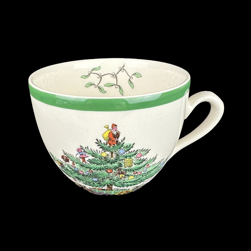 Spode CHRISTMAS TREE (Green Trim) Flat Cup