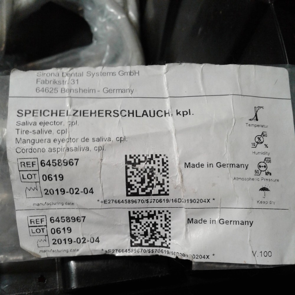 SIRONA SALIVA EJECTOR HOSE REF 6458967 (DEN)