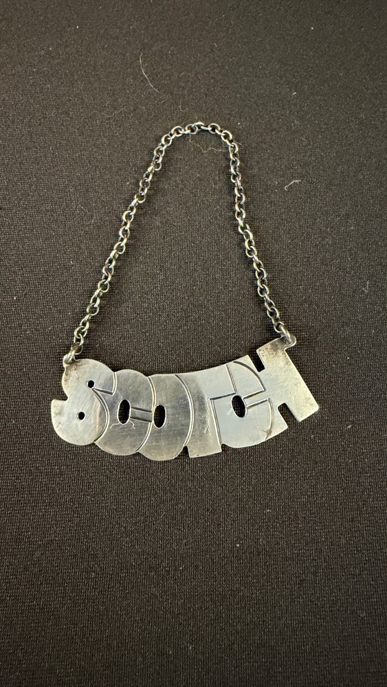 MCM Napier Sterling Silver Scotch Label circa 1960's