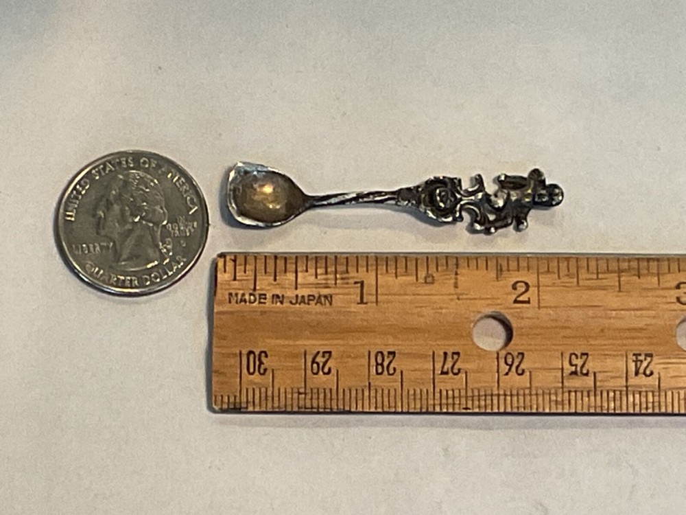Vintage Sterling Silver Cherub Cupid Salt Spoon
