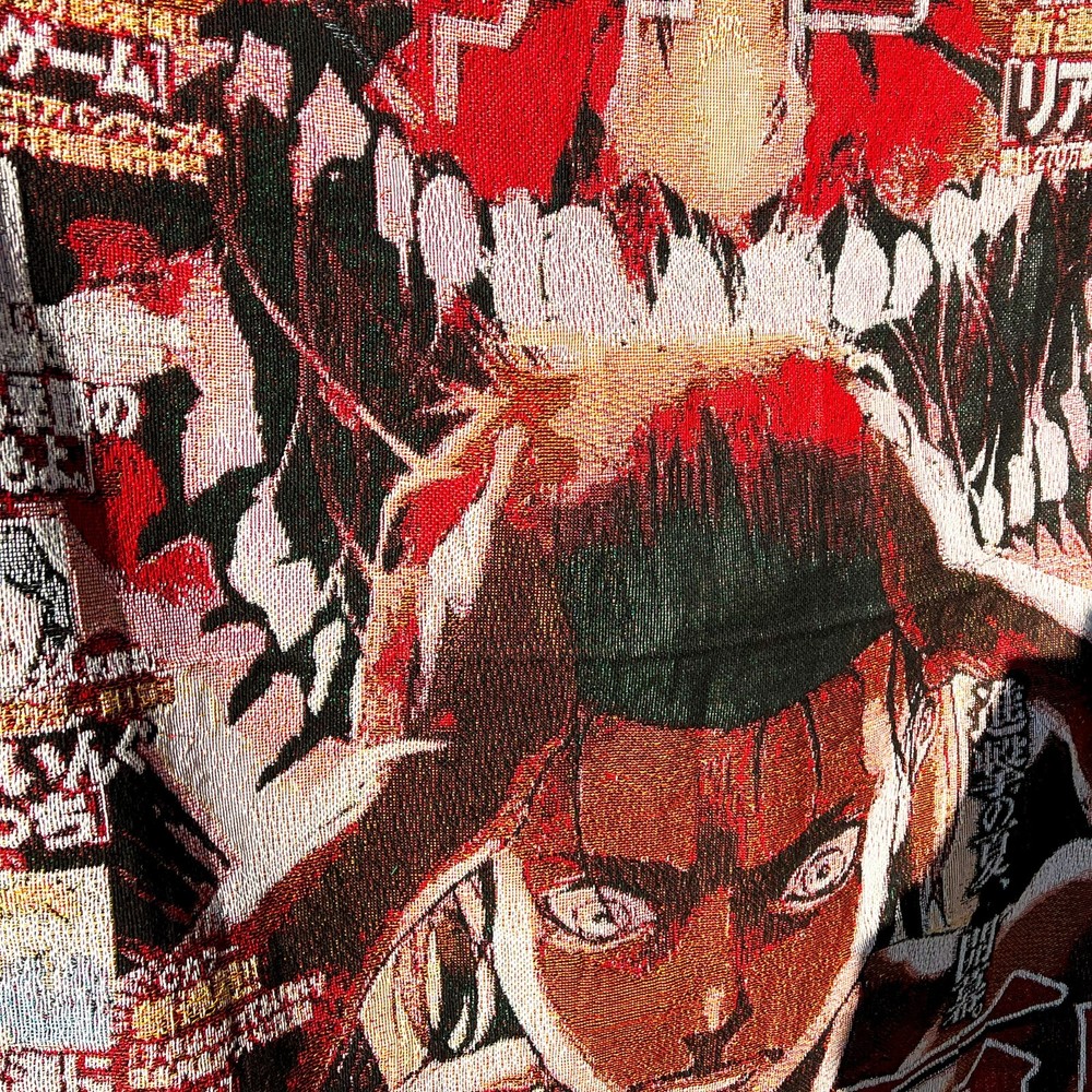 Anime Woven Tapestry Attack on Titan Throw Blanket