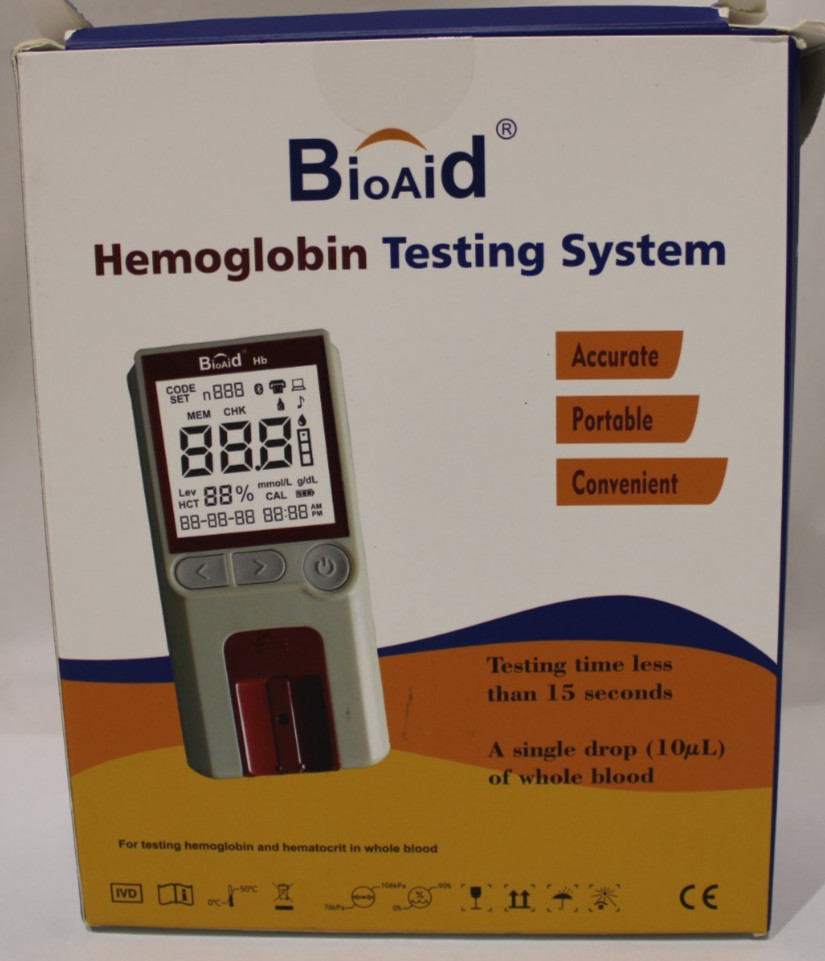 BioAid Hemoglobin Testing System Model BC-101 Exp 06/26 New Open Box