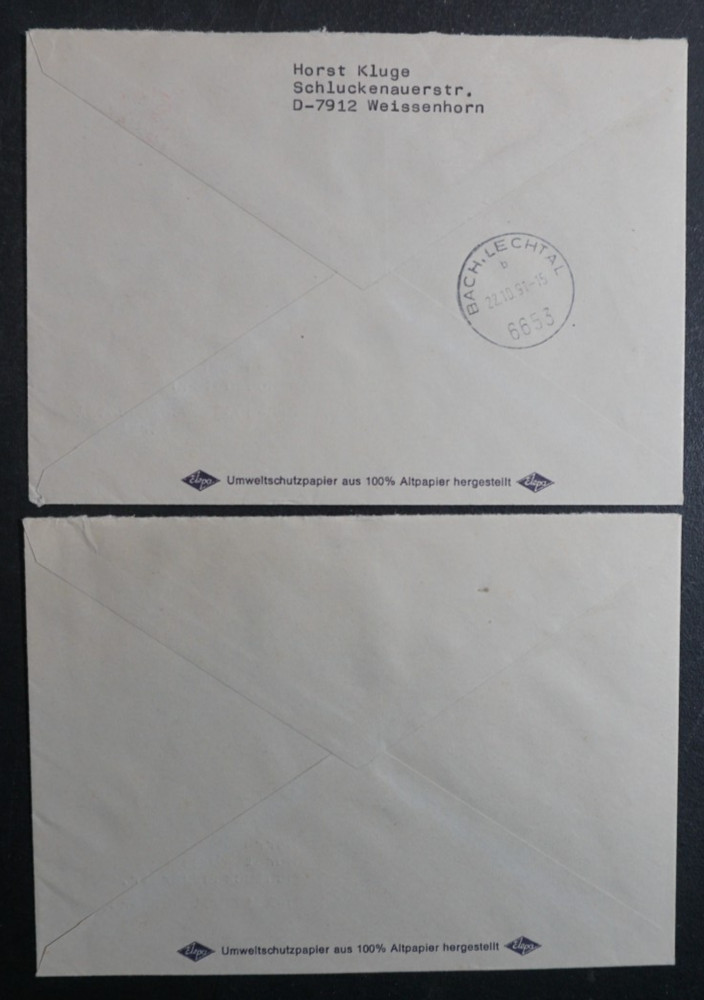 Austria 1991 lot of two covers