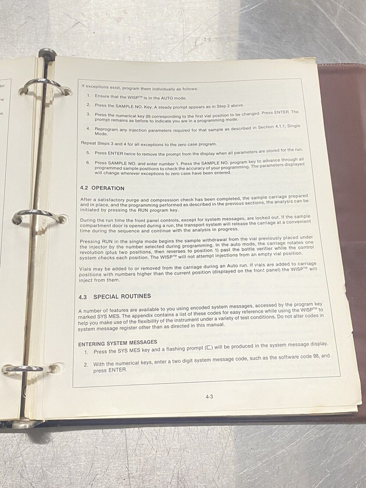 Waters WISP 710B Sample Processor - Users Guide / Instructions Manual