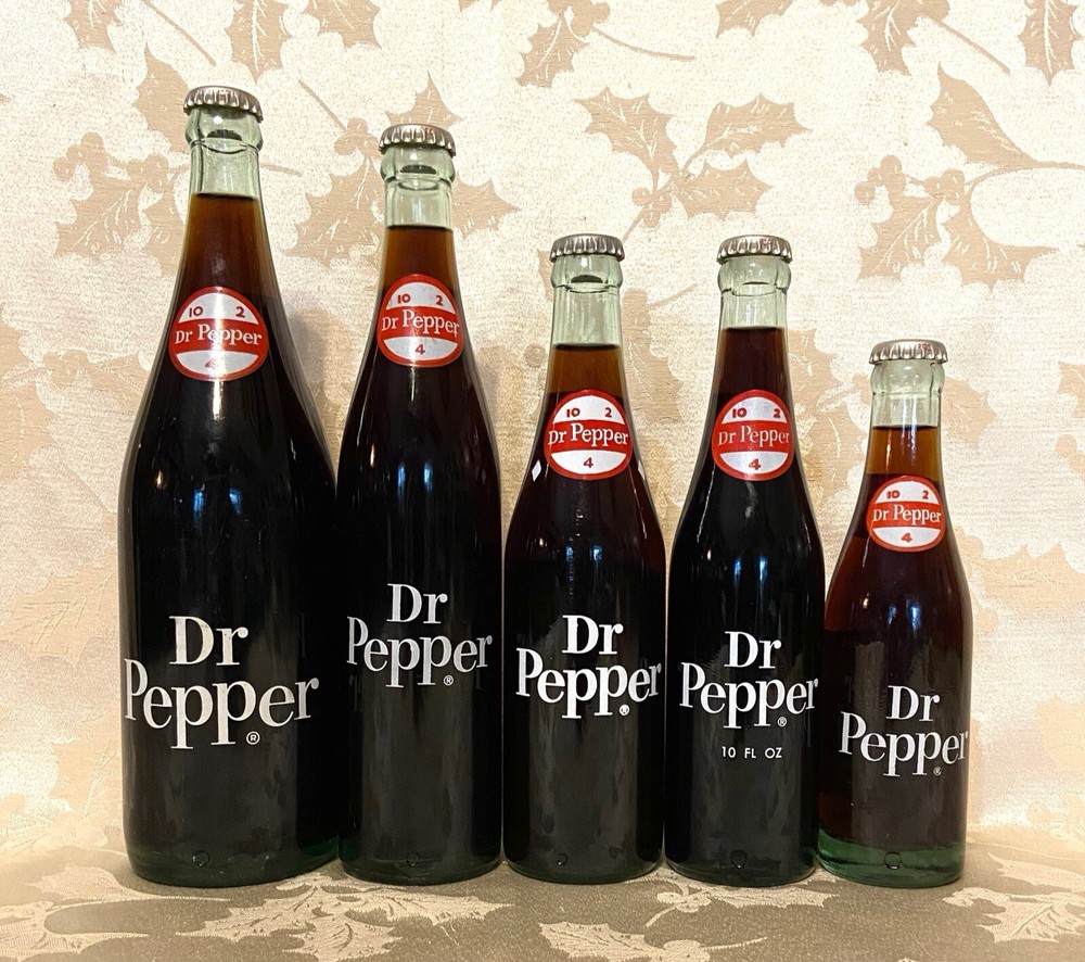 VINTAGE DR PEPPER BOTTLE SET