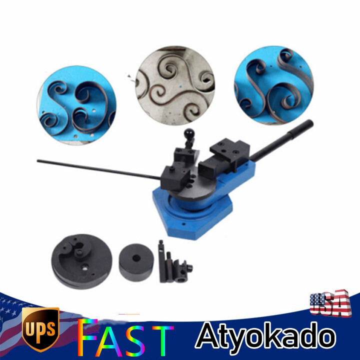 Bender Flat Round Square Angle Bar Bending Machine Tool Kit + Stopper & Scroll