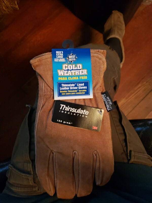 3M Thinsulate Insulation Cowhide Leather Gloves Size EXTRA Large
