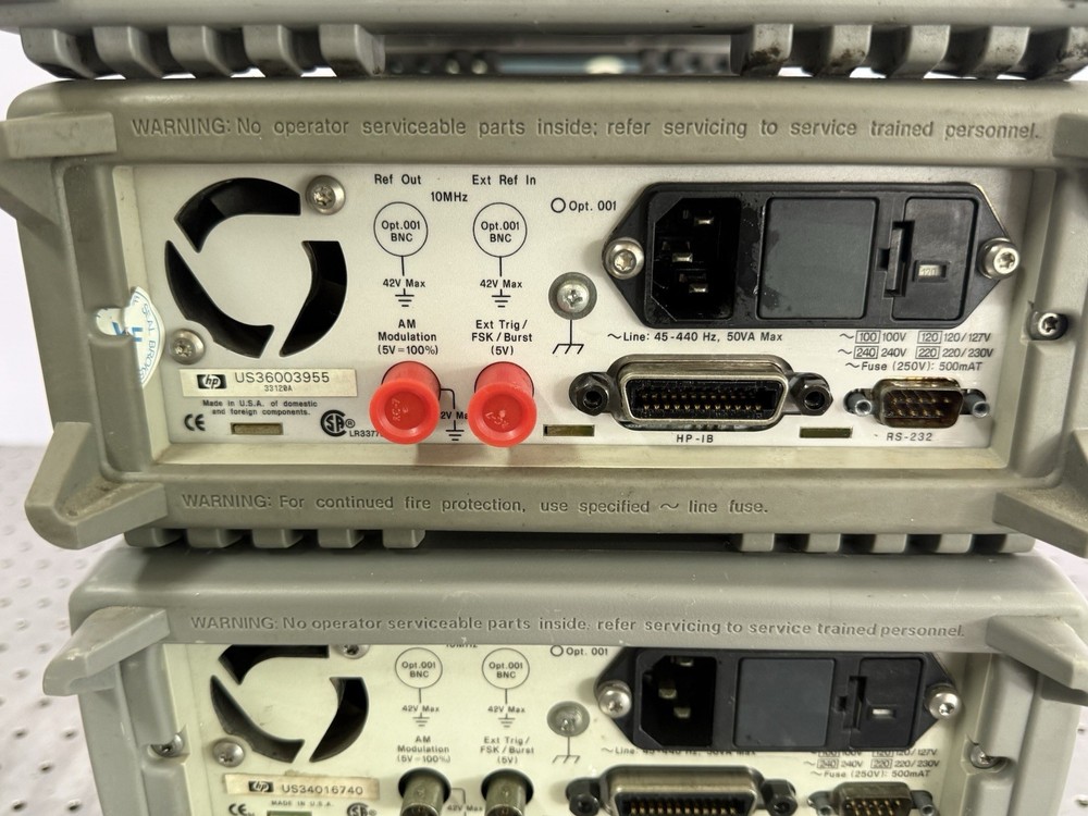 HP 33120A 15MHz Function Arbitrary Waveform Generator Tested Output Qty 5