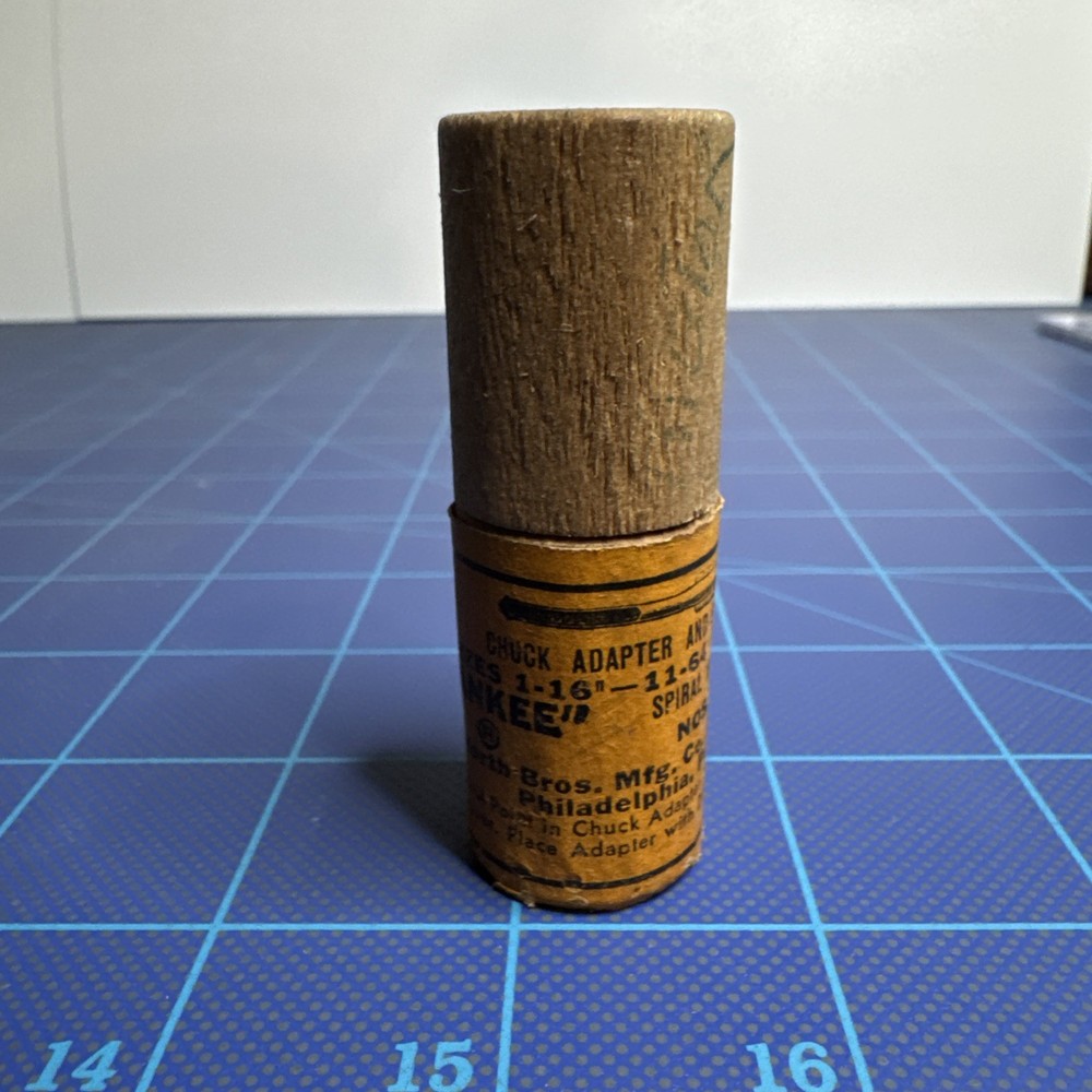 NORTH BROS. “YANKEE” CHUCK ADAPTER & Drill Points Empty Container No.309