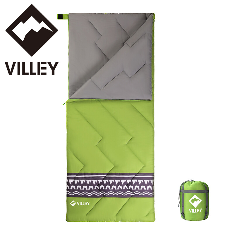 VILLEY Backpacking Camping Sleeping Bag Lightweight Sleep Bag w/Compression Sack