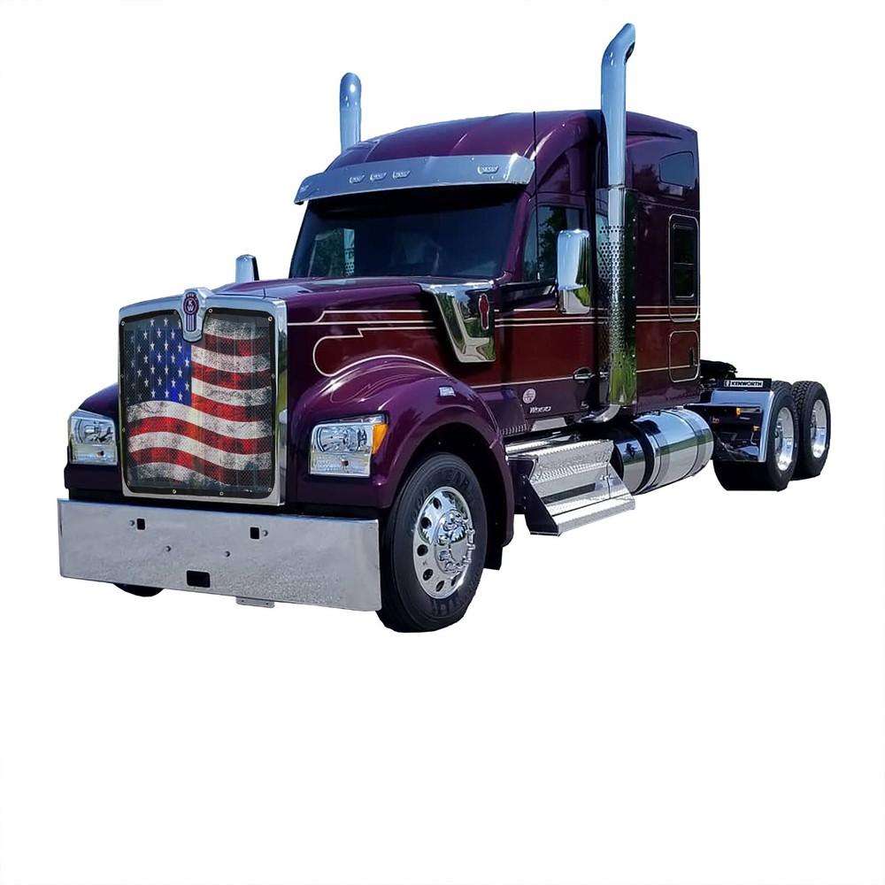 Kenworth W990 Premium Old Glory Bug Screen