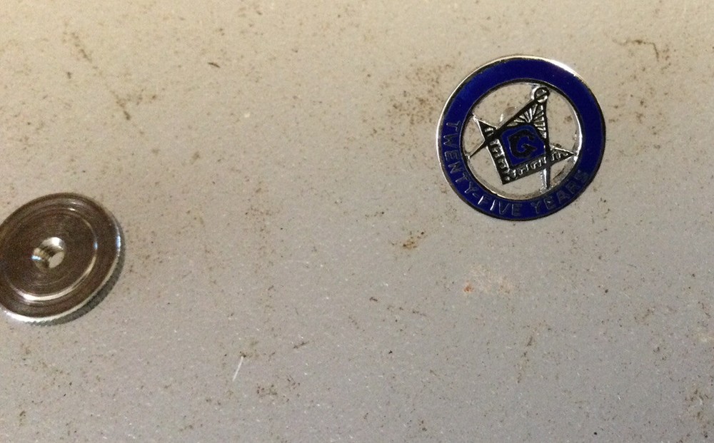 Mason sterling silver 25 year pin