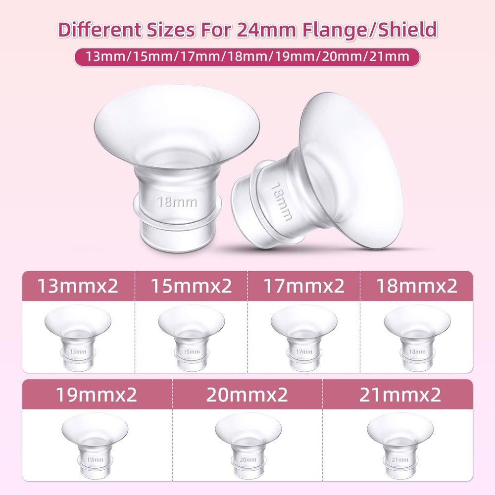 Flange Inserts 16mm for Medela,Spectra 24mm Shields/Flanges,Compatible with