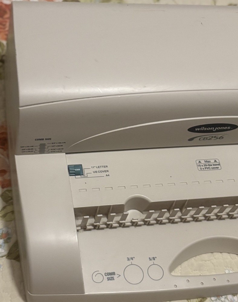 Wilson Jones Manual Precision Comb Binding System CB256 Machine