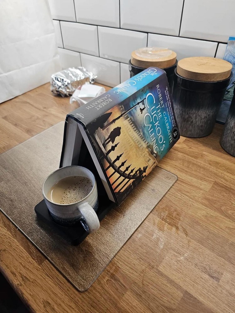 Triangle Book Nook with Coaster: Bedside Table Organizer