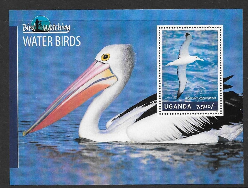 UGANDA 2014 WATERBIRDS M/S MNH
