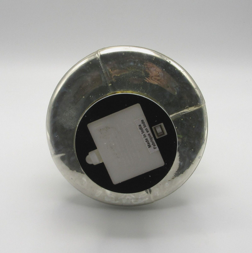 SILVER GLITTERED GLASS TREE LED LIGHTED CHRISTMAS DECOR NEW