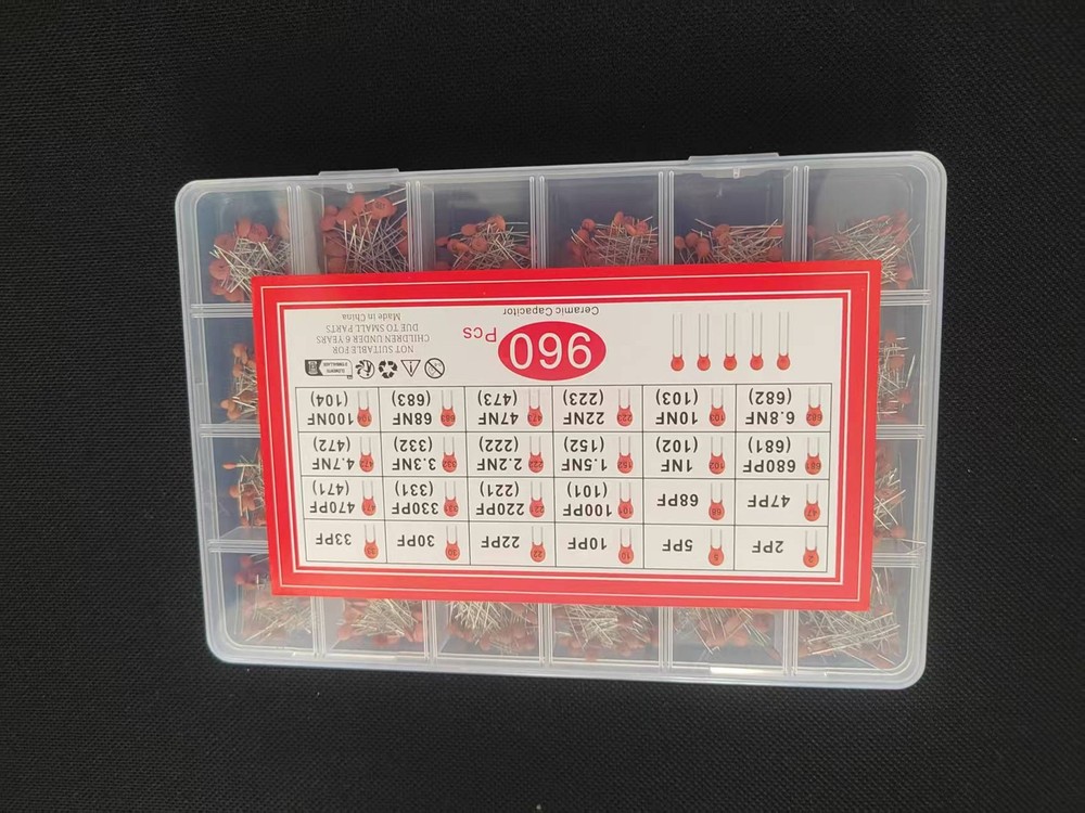 960PCS 24 Values Ceramic Capacitor Assortment Kit 2pF-100nF Components Package