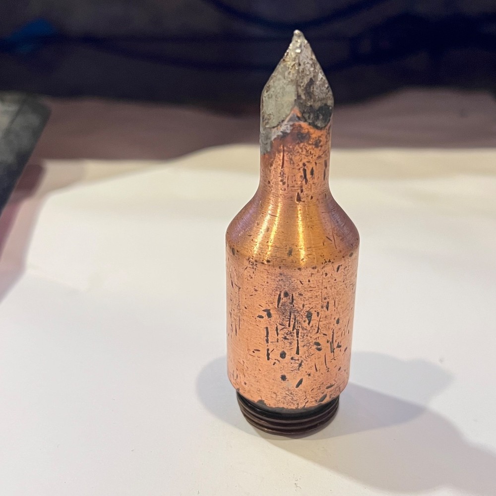 Copper Soldering Iron Tip Threaded 1 1/8" #5