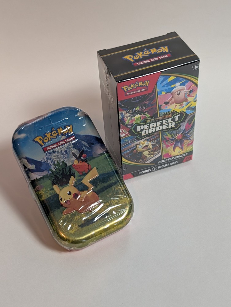 Pokémon TCG: Perfect Order Bundle + Ascended Heroes Mini Tin Sealed Combo ⚡💎