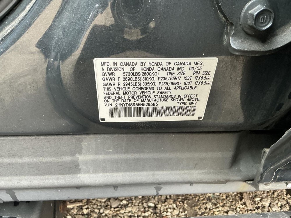 System Restraint Bag Module Under Passenger Side Front Seat Fits 05-06 MDX 8762
