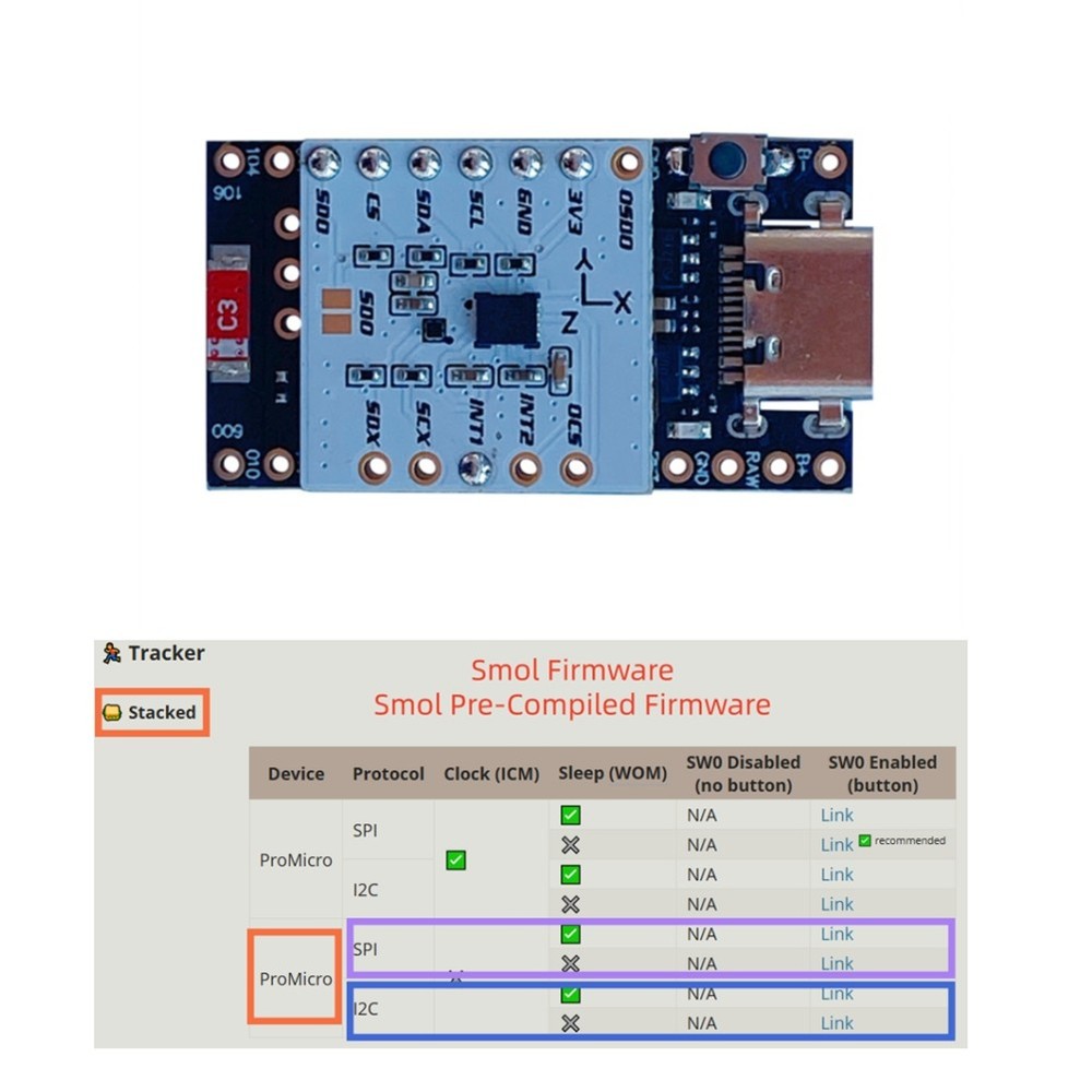 SmolSlime Module Based on NRF SlimeVR Module,ProMicro NRF52840 + (LSM6DSV +8047
