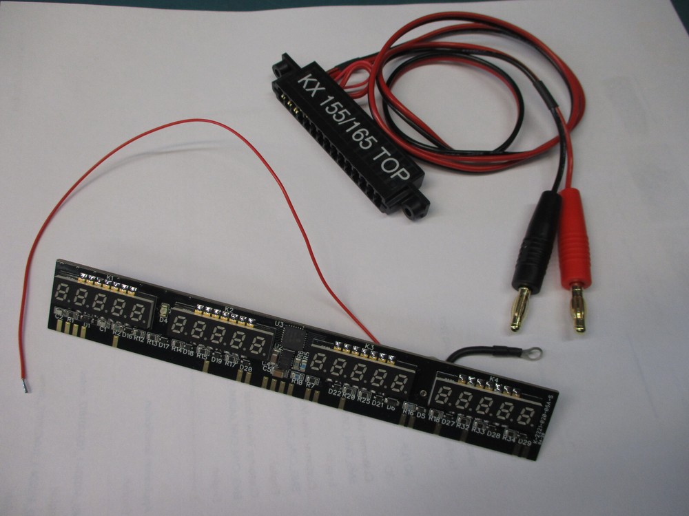 LED display replacement for King KX155 KX165 radios (DIY) & Power Cable Harness