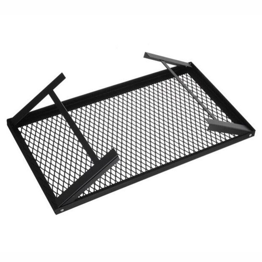 Foldable Camping Grill Fire Pit Grate Campfire Cooking Portable Stand Equipment