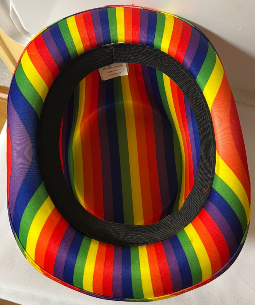 RAINBOW PRIDE TOP HAT VGC