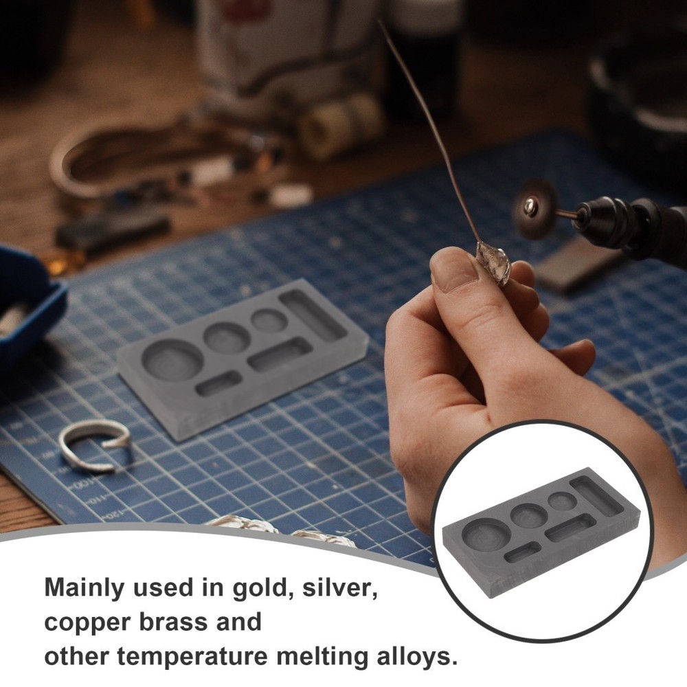 6 Slot Graphite Casting Mold for Metal Melting Tool Accessory