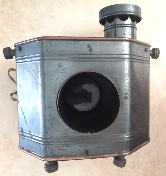 Vintage All Original Metal Postcard Projector with adjustable front Lens