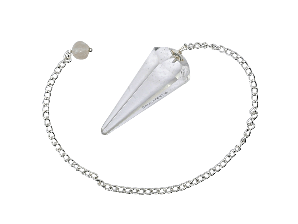 Clear Quartz Dowsing Crystal Pendulum