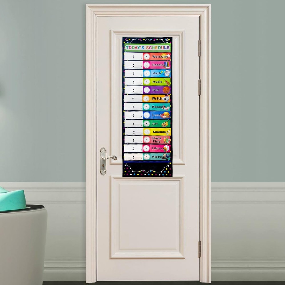 Fancy Land Daily Schedule Pocket Chart Educational for...