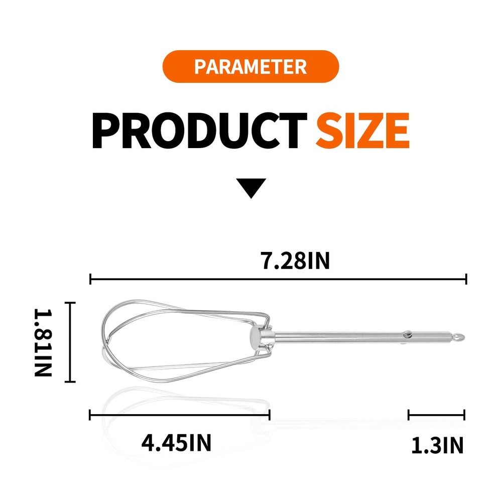 2 Pack Hand Mixer Attachments Beaters Compatible with BLACK and DECKER Electr...