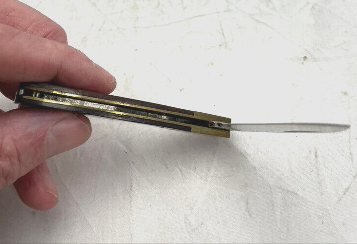 VTG Plastic/Brass Handle Folding Pocket Knife 3" Long China