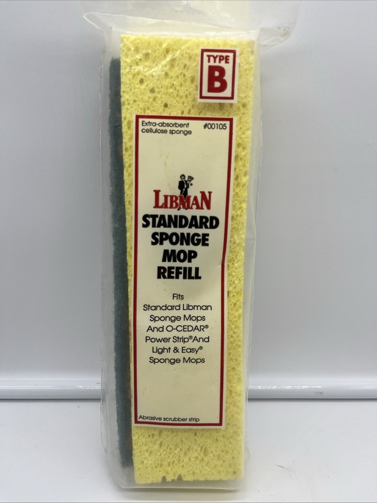 LIBMAN Standard Mop Refill, #00105 NEW, Sealed, 2 Available