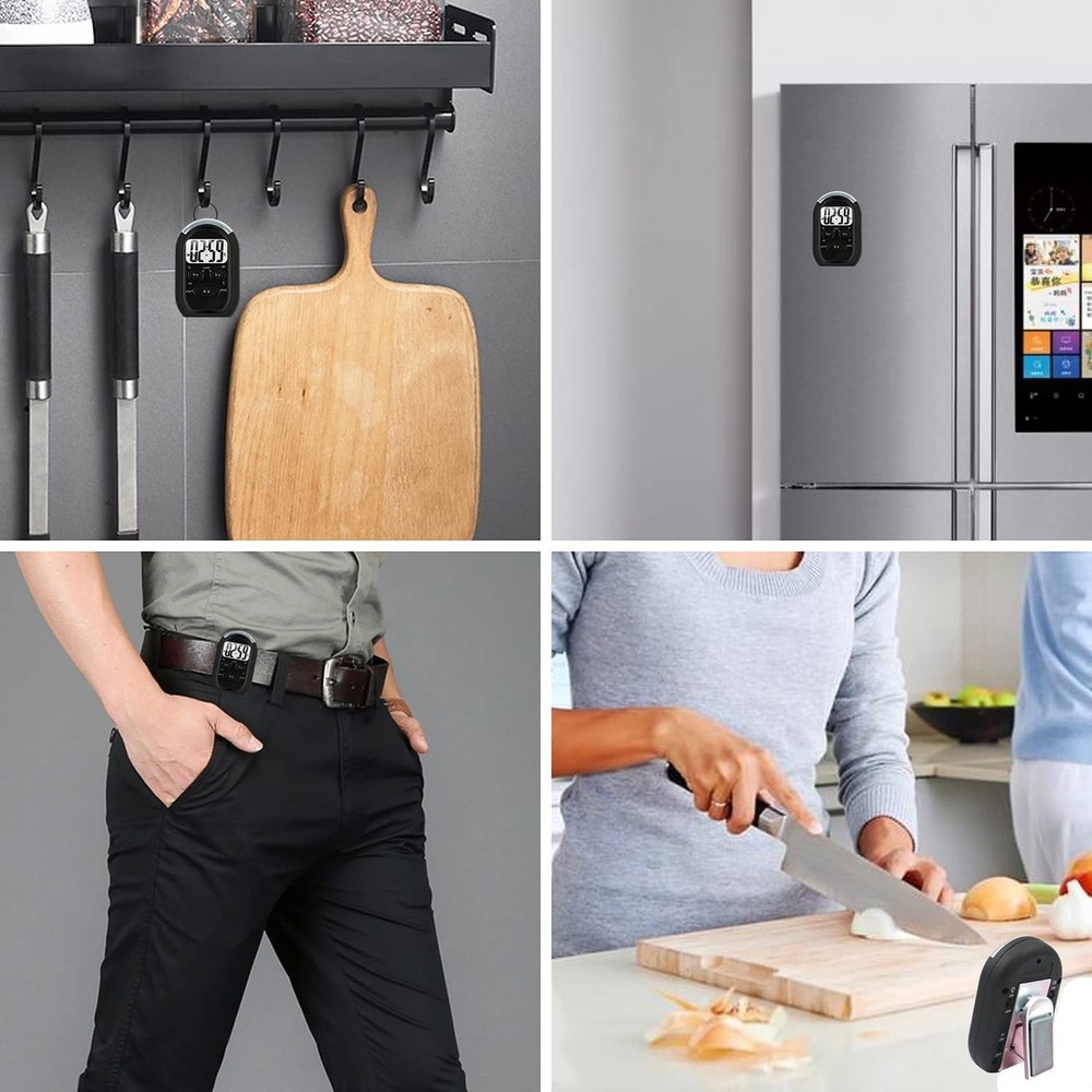 3 in 1 Kitchen Timer with Vibration, Flasher and Beeper for Cooking, Baking, ...