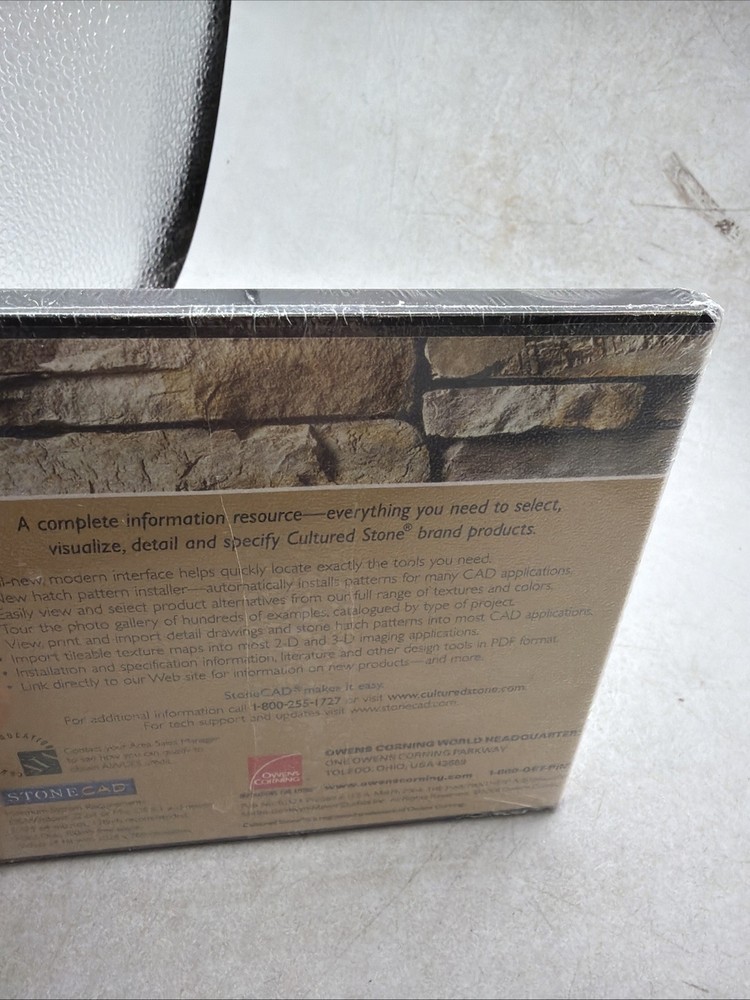Stone Cad Version 4.0Cultured Stone Interactive Design Tools New Sealed