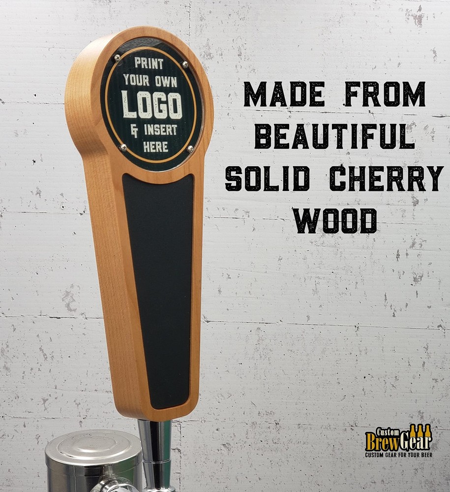 Chalkboard Beer Tap Handle with Changeable Logo - Cherry-Keg Tap Handle