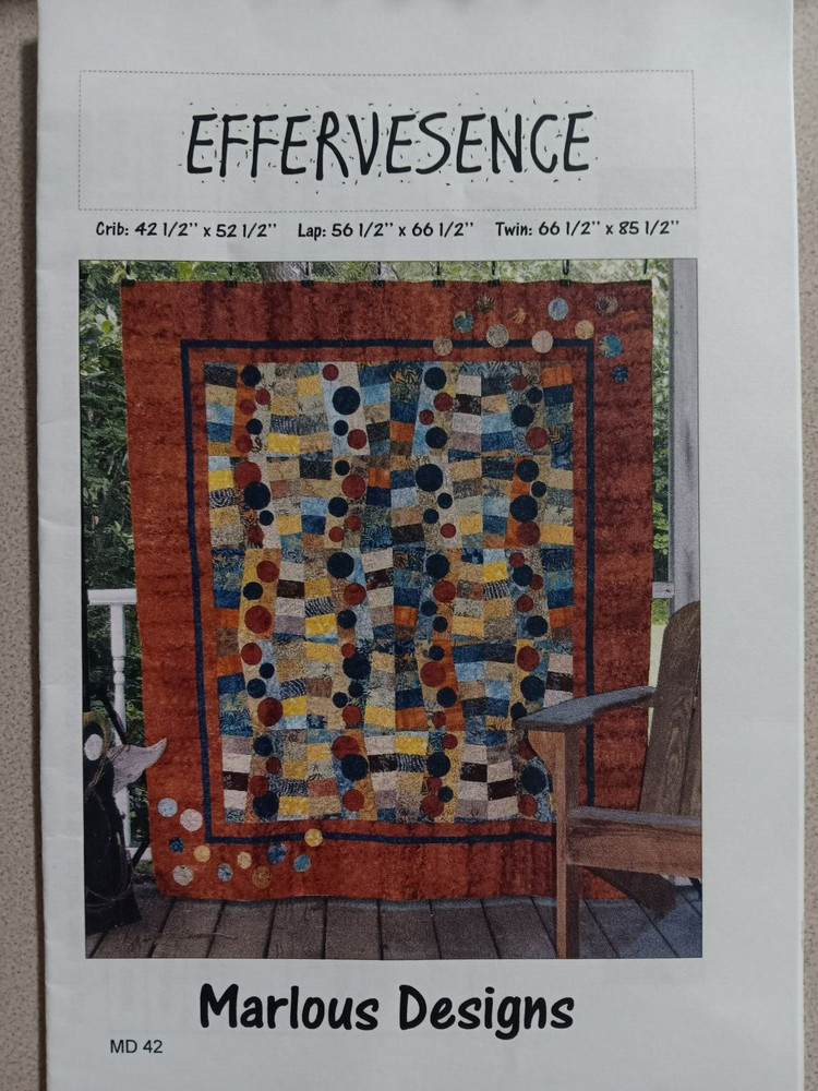 Marlous Designs Quilt Pattern 42 Effervesence Applique Multi Size