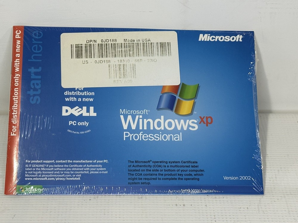 Dell Windows XP Professional Service Pack 2 Reinstallation CD SP2 New Sealed