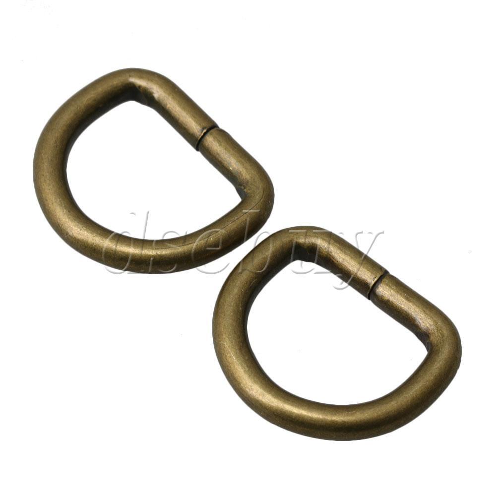 20x Metal D Rings Split Loop Buckle 2cm Dia Hook Rings DIY Craft Hardware Part
