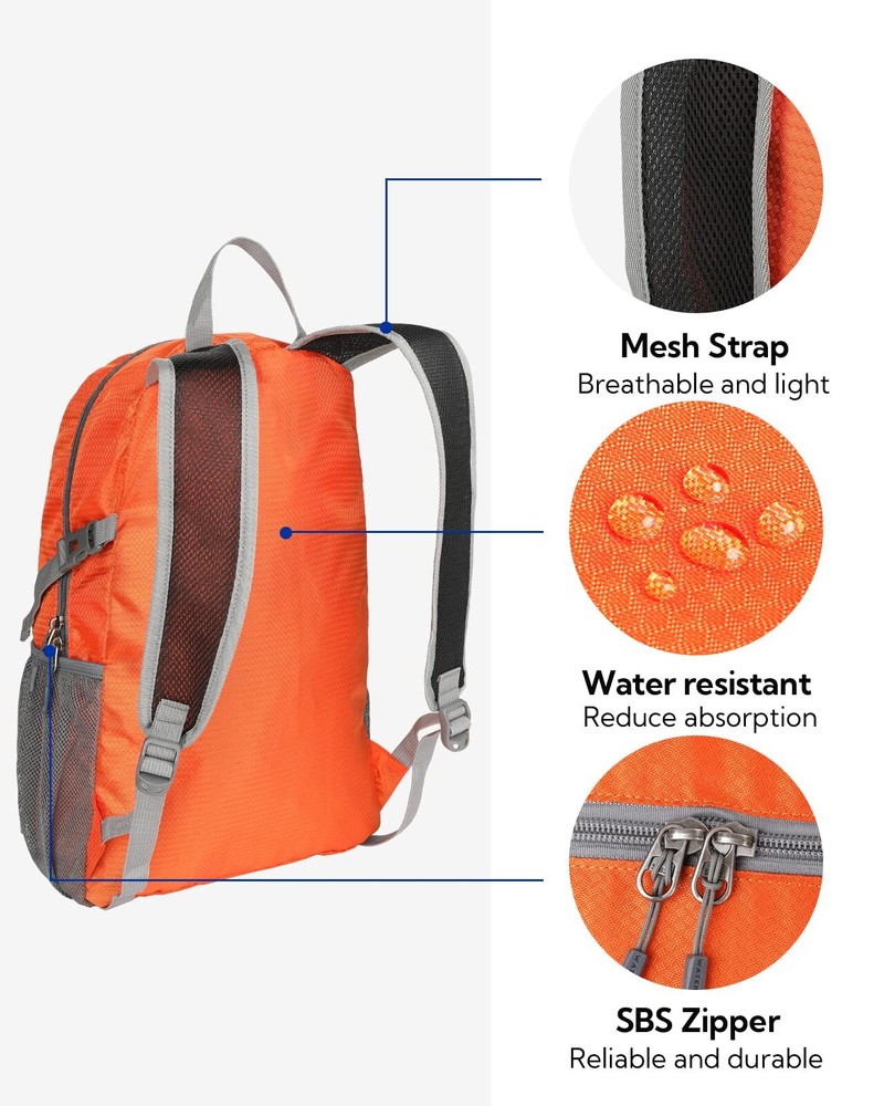 Small Lightweight Packable Backpack 20l Ultra Light Foldable Travel Hiking Ca...