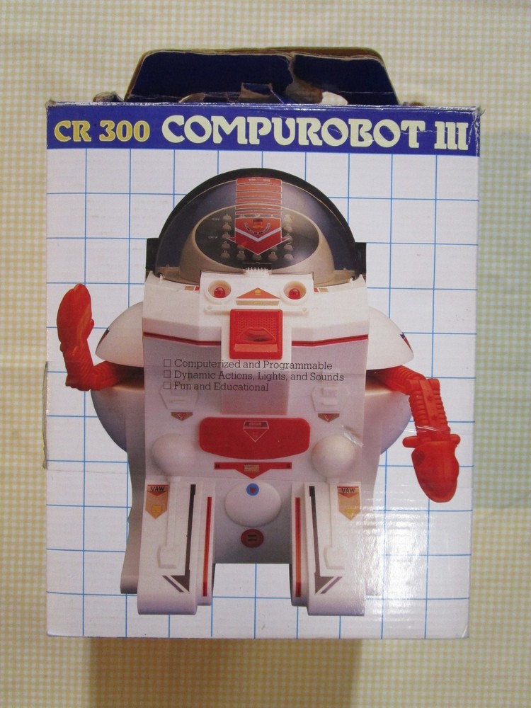 Axlon CR-300 COMPUROBOT III 3 Computerized, Programmable, Lights & Sounds CR300