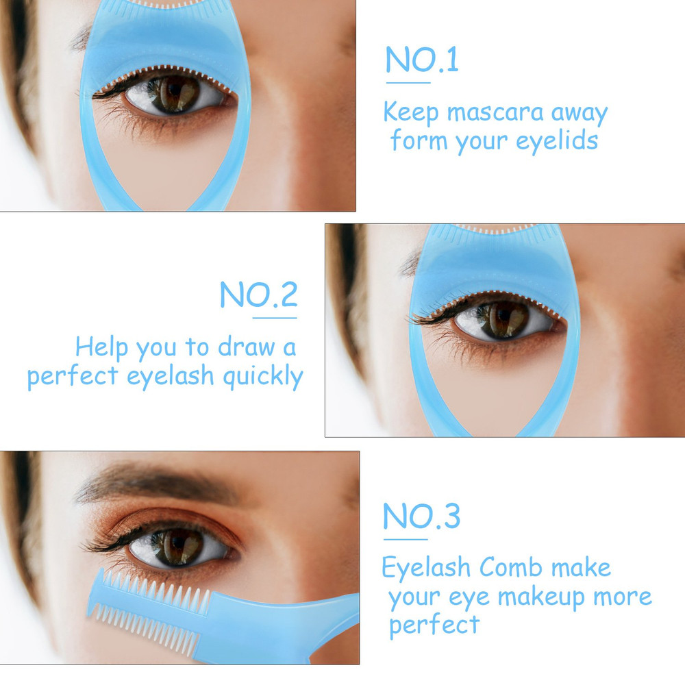 6 Pieces 3 in 1 Eyelashes Tools Mascara Shield Applicator Guard Eyelash Guide fo