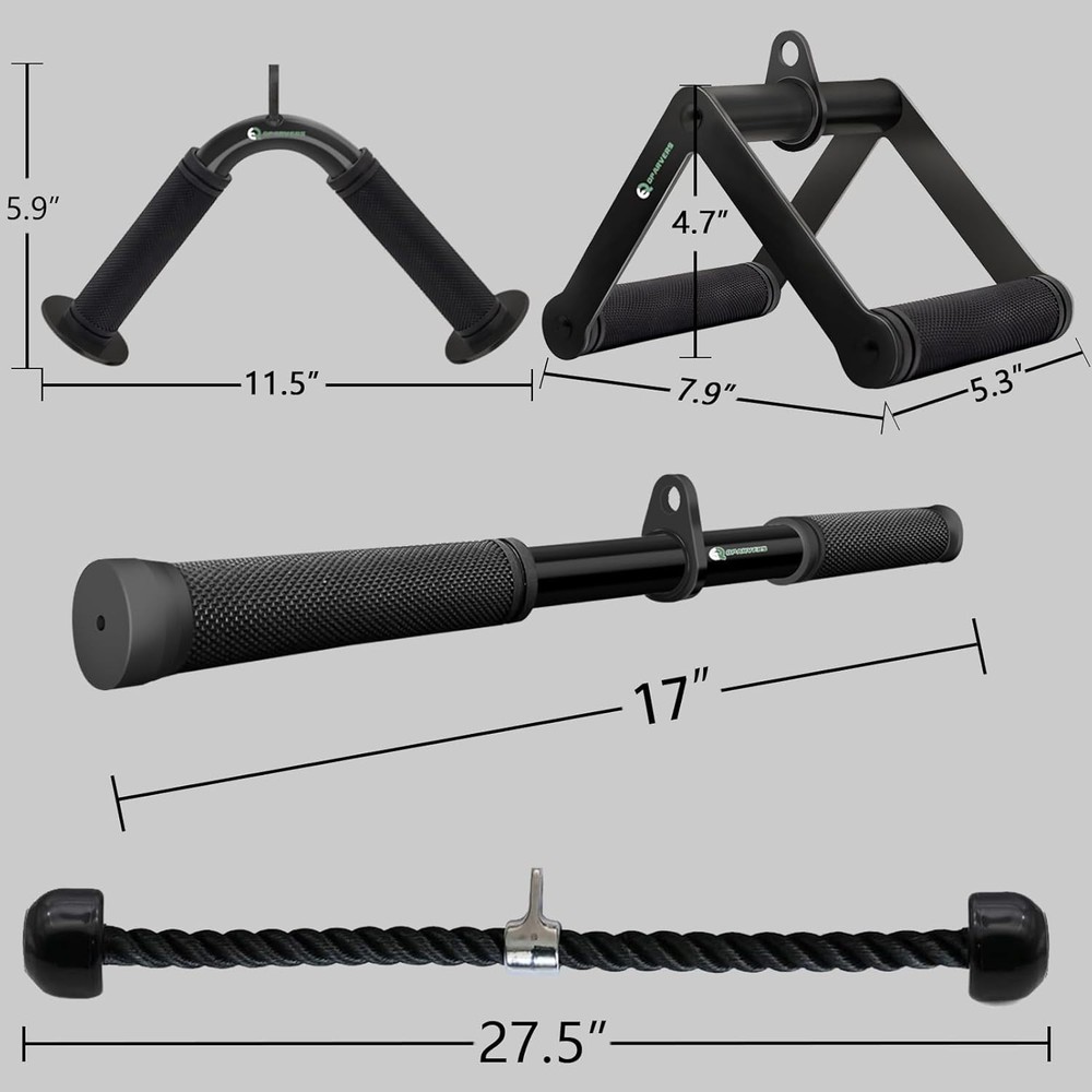 LAT Pulldown Attachments Cable Machine Accessories Set for Home Gym Workout